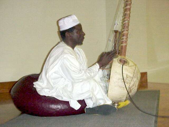 Papa Susso playing the kora at Truman State University